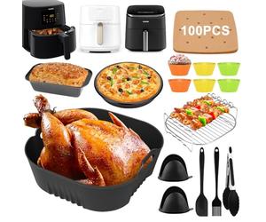 Accessoires pour friteuse à air chaud pour Philips Essential XL 6,2L HD9270/90, Philips Série 5000 XXL HD9285/90, Cosori 4,7L, Réutilisables, Sans BPA, remplace le papier sulfurisé, Accessoires pour