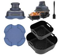 Accessoires pour friteuse à air comprimé Ninja CRISPi Portable FN101UKGY, doublures en silicone réutilisables et tapis résistants à la chaleur pour conteneurs de 4 l et 6 tasses FN101UKSG FN101UKST