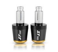 Accessoires pour Guidon pour H-Onda ST1300 ST1300A St 1300 2003 2004 2005 2006 2007 Poignées De Guidon Moto en Aluminium Embouts Capuchons(Black Gold)