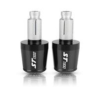 Accessoires pour Guidon pour H-Onda ST1300 ST1300A St 1300 2003 2004 2005 2006 2007 Poignées De Guidon Moto en Aluminium Embouts Capuchons(Black Black)