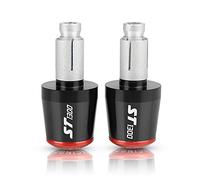 Accessoires pour Guidon pour H-Onda ST1300 ST1300A St 1300 2003 2004 2005 2006 2007 Poignées De Guidon Moto en Aluminium Embouts Capuchons(Black Red)