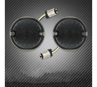 Accessoires pour indicateurs Kit De Clignotants Moto 3-1/4 Pouces, Lampe Clignotante Avant À Double Base Plate Pour Harley Heritage Softail Classic FLSTC 1994-2012(Amber White Light)