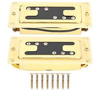 Accessoires pour instruments de musique légers pour guitare basse, résistance argentée 12K pour guitare électrique et basse, matériau en laiton, ensemble de 2 pièces (Mini 6-column LP pickup)