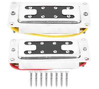 Accessoires pour instruments de musique légers pour guitare basse, résistance argentée 12K pour guitare électrique et basse, matériau en laiton, ensemble de 2 pièces (BBT 4-string bass 8-magnetic