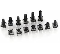 Accessoires pour interrupteurs industriels Bouton de commutation d'alimentation 100PCS 6 * 6 * 4,3 mm 5 mm 6 7 8 9 10 11 12 13 14 15 16 17 6X6 4 broches Tactile Tact Bouton-poussoir Micro-interrupteur