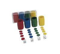 Accessoires pour jeu de ludo - Dés - Pions - Gobelets