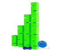 Accessoires pour Jeux de Groupe, Jeu de Team Building IEOWY for Adultes, Jeu Construction d'équipe instantané, Blocs, journée sur Le Terrain for Les écoles(Green,10PCS)