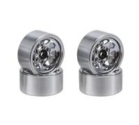 Accessoires pour jouets Moyeu de roue pour jante Beadlock en acier 1.0 pour 1/24 RC Crawler Car Axial SCX24 Deadbolt C10 Jeep Gladiator Bronco(Silver)