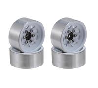 Accessoires pour jouets Moyeu de roue pour jante Beadlock en acier 1.0 pour 1/24 RC Crawler Car Axial SCX24 Deadbolt C10 Jeep Gladiator Bronco(White)