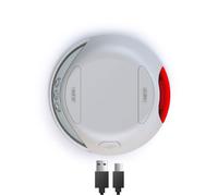 Flexi, Système d'éclairage LED pour laisses, 1 lumière avant blanche, 1 lumière arrière rouge, système de scratch, Gris, Flexi New Classic, Design et New Comfort à partir de la taille S, USB