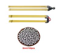 Accessoires pour lance-pierres G5, billes en acier standard de 8 mm, combo de tir en extérieur : élastiques en T + anneaux + billes en acier. A