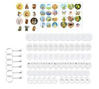 Accessoires pour machine à badges : 12 ensembles de badges de 55 mm, 12 ensembles de badges de 35 mm, 12 ensembles de badges d'amour, 6 porte-clés, 6 ensembles de badges de réfrigérateur (sans machine