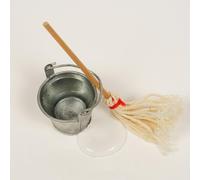 Accessoires Pour Maison De Poupée 1:12, Costume De Seau De Vadrouille, Jouets D'intérieur, Ameublement De Décoration Et Simulation Mode Extérieur N5u2