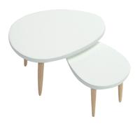 Accessoires pour maison de poupée | 2 pièces meubles de maison poupée à l'échelle 1/12, table basse triangulaire, meubles miniatures avec bord lisse, bois réaliste, accessoires à l'échelle 1/12 po