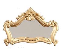 Accessoires pour Maison de poupées Miniature doré encadré cheminée Dessus de cheminée Miroir 8086