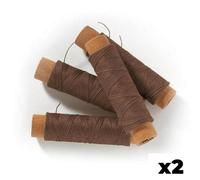 Accessoires Pour Maquette De Bateau En Bois : Fils De Coton Marron Ø 0.50 Mm Par 15 M X2-Occre