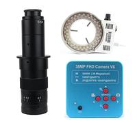 Accessoires pour microscopes 3 8 MP 2 K HDMI UBS Caméra pour microscopes vidéo de l'industrie +13 0x/180x/300 x Lentille monoculaire 56 LED Lumière pour PCM SMD Soudage Durée et performances fiables