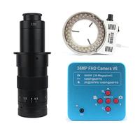 Accessoires pour microscopes 3 8 MP 2 K HDMI UBS Caméra pour microscopes vidéo de l'industrie +13 0x/180x/300 x Lentille monoculaire 56 LED Lumière pour PCM SMD Soudage Durée et performances fiables