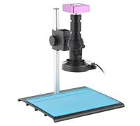 Accessoires pour microscopes 51MP 2K 1080P HDMI USB Caméscope numérique pour microscope vidéo industriel + objectif avec culot C + anneau lumineux 56LED pour soudage PCB du téléphone Durée et