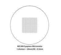 Accessoires pour microscopes Micromètre à Grille 944 Micromètre à Grille 0,5 mm Réticule en Verre Optique Règle à Filet croisé for Microscope Durabilité et Performances fiables(22mm)