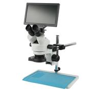 Accessoires pour microscopes Microscope trinoculaire stéréo à Zoom 3,5 x - 90x, simulation de focale d'objectif, + écran LCD 16mp 10.1 7.0 pouces, caméra vidéo TF USB HDMI WI_FI Durabilité et performa