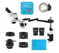 Accessoires pour microscopes Microscope trinoculaire stéréo Parfocal 3.5 à 90x, Simulation de Mise au Point, caméra USB HDMI 38mp 2K avec Support Bras Rotatif, articulé