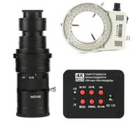 Accessoires pour microscopes Microscope vidéo industriel 12mp 4K UHD 1080P USB HDMI, caméra à monture C + objectif 180X 300X 200X 500X 100X C + éclairage annulaire 56 LED Durabilité et performances fi