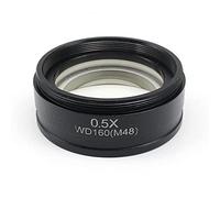 Accessoires pour microscopes Objectif d'objectif 0.5X, Microscope stéréo, Taille de Montage M42 M48 M50 M52 x,75mm, Distance Travail 160 mm lentille auxiliaire