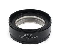 Accessoires pour microscopes Objectif d'objectif 0.5X, Microscope stéréo, Taille de Montage M42 M48 M50 M52 x,75mm, Distance Travail 160 mm lentille auxiliaire