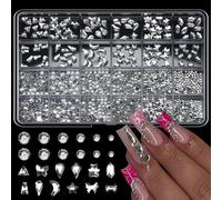 Accessoires pour ongles en résine de formes et de couleurs assorties pour peaux sensibles