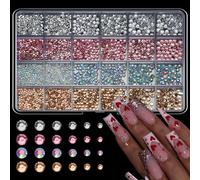 Accessoires pour ongles en résine de formes et de couleurs assorties pour peaux sensibles