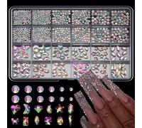 Accessoires pour ongles en résine de formes et de couleurs assorties pour peaux sensibles