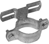 Accessoires pour panneaux, collier de serrage, pour Ø60mm tube, acier galvanisé à chaud, en deux pièces, distance entre les trous: 70mm résistant aux intempéries (support de panneau, Collier de fixation)