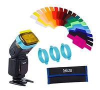 Accessoires pour photo - Lot de 3 bandes d’attache universelles en caoutchouc de Selens pour filtres gélatine pour flash Speedlight