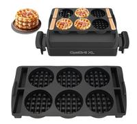 Accessoires pour plaques à gaufres, compatible avec Optigrill, insert gaufré pour Tefal OptiGrill XL, Elite XL, Plus XL - Insert de bac de cuisson en silicone pour gaufres belges - 4 en 1 XL, 2 en 1