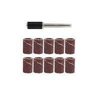 Accessoires pour ponceuse rotative grain 80, kit de 11 manchons de tambour de ponçage avec bandes de ponçage et mandrin pour meulage, polissage et épluchage, 12,7 mm de diamètre