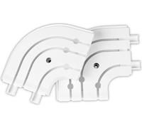 Accessoires pour rail à rideaux à 3 voies, arc en plein cintre "Finition" 2pcs