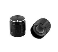 Accessoires pour résistances 0.24 "Dia Résistances Variables Contrôle Du Volume Rotatif Arbre Moleté Potentiomètre Bouton Potentiomètres 2 Pcs