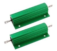 Accessoires pour résistances 2 x résistances bobinées à boîtier en aluminium 100 W 0,1 Ohm 5% montées sur châssis (2 x châssis montés 100 W 0,1 Ohm 5% Aluminio Resistencias bobinadas