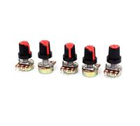 Accessoires pour résistances 5 pièces B250K Résistances Variables Ohm 3 Bornes Bouton Rotatif Audio B Type Potentiomètres Potentiomètre Pot