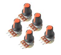 Accessoires pour résistances 5Set WH148 potentiomètre rotatif linéaire B1K B10K B20K B50K B100K B250K B500K 15MM 3Pin résistances variables avec bouton Orange AG2 (Size : 1K Ohm)