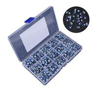 Accessoires pour résistances Kit d'assortiment de résistances variables, 375 pièces 100Ohm1Mohm 15 valeurs potentiomètre Kit d'assortiment de résistances variables avec boîte résistance réglable bleue