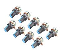 Accessoires pour résistances Potentiomètre linéaire, potentiomètre de potentiomètre en métal 9 pièces avec bouton for électricien for équipement électronique