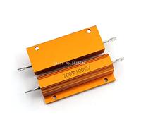 Accessoires pour résistances RX24 100W 100R 100RJ coque métallique aluminium or résistance haute puissance résistance doré dissipateur de chaleur résistance 100 Watt 100 ohm