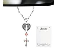Accessoires pour rétroviseurs croisés | Breloque en forme d'aile d'ange pour voiture, décoration religieuse pour les trajets du matin, le soir, le temps de prière, la conduite quotidienne, l'autoroute