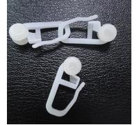 Accessoires pour Rideaux - CIKONIELF - Crochets de Rail en Plastique - 100 pièces - Réutilisables - Blanc