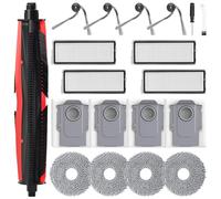 Accessoires pour robot aspirateur Roborock QV 35A / QV 35S, pièce de rechange avec 4 sacs à poussière, 4 brosses latérales, 4 filtres, 4 lingettes, 1 brosse principale, 1 brosse de nettoyage, 1