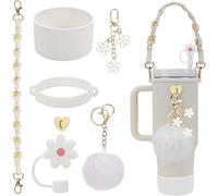 Accessoires pour stanlley Cup, Glvomazty Embouts de Paille Réutilisables, Bottes en silicone Stanlley pour les Coupes stanlley quencher de 30 et 40 oz 7 Pièces