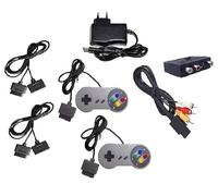 Accessoires pour Super Nintendo Pack d'Accessoires Adaptateur Manette Pad Game TV Câble Péritel Câble