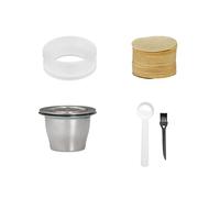 Accessoires pour tasse à café en acier inoxydable - Feuilles filtrantes - Anneaux de dosage de poudre de café pour une efficacité d'extraction efficace